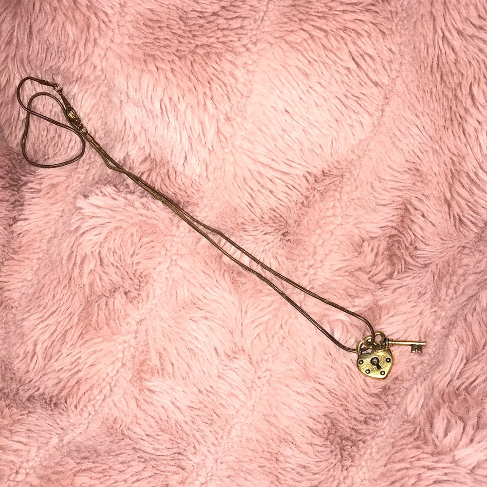 Lock and key necklace